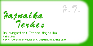 hajnalka terhes business card